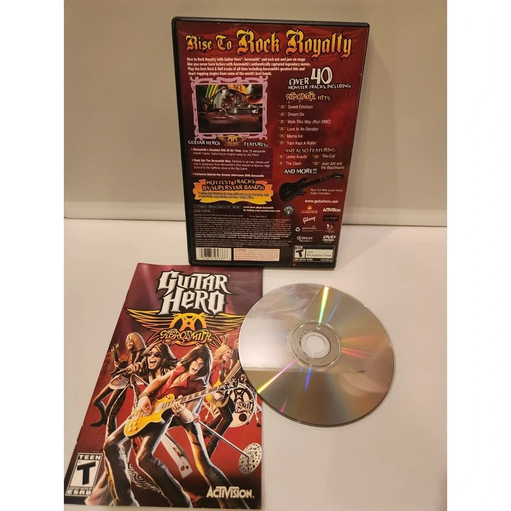 Guitar Hero Aerosmith Sony Playstation 2 PS2 Good Condition COMPLETE Activision